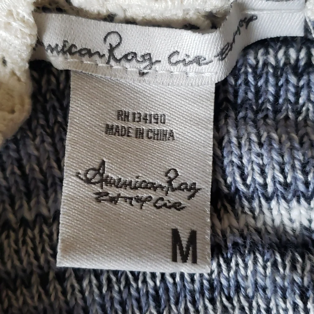 American Rag Hooded Crochet Lace Sweater Sz M
